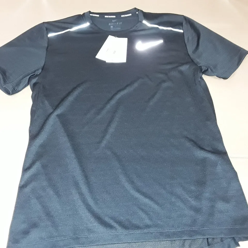 NIKE RUNNING MEN'S BLACK TEE - S