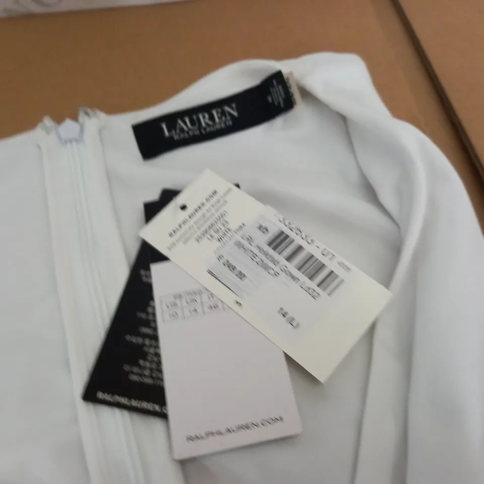 RALPH LAUREN HOLIDAB GOWN IN WHITE - 14(L)
