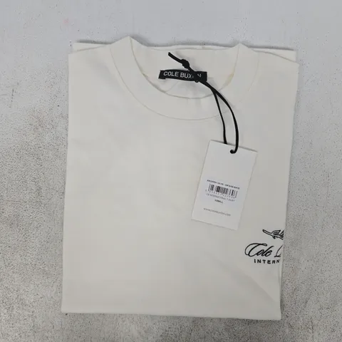 COLE BUXTON INTERNATIONAL T-SHIRT IN VINTAGE WHITE SIZE XS