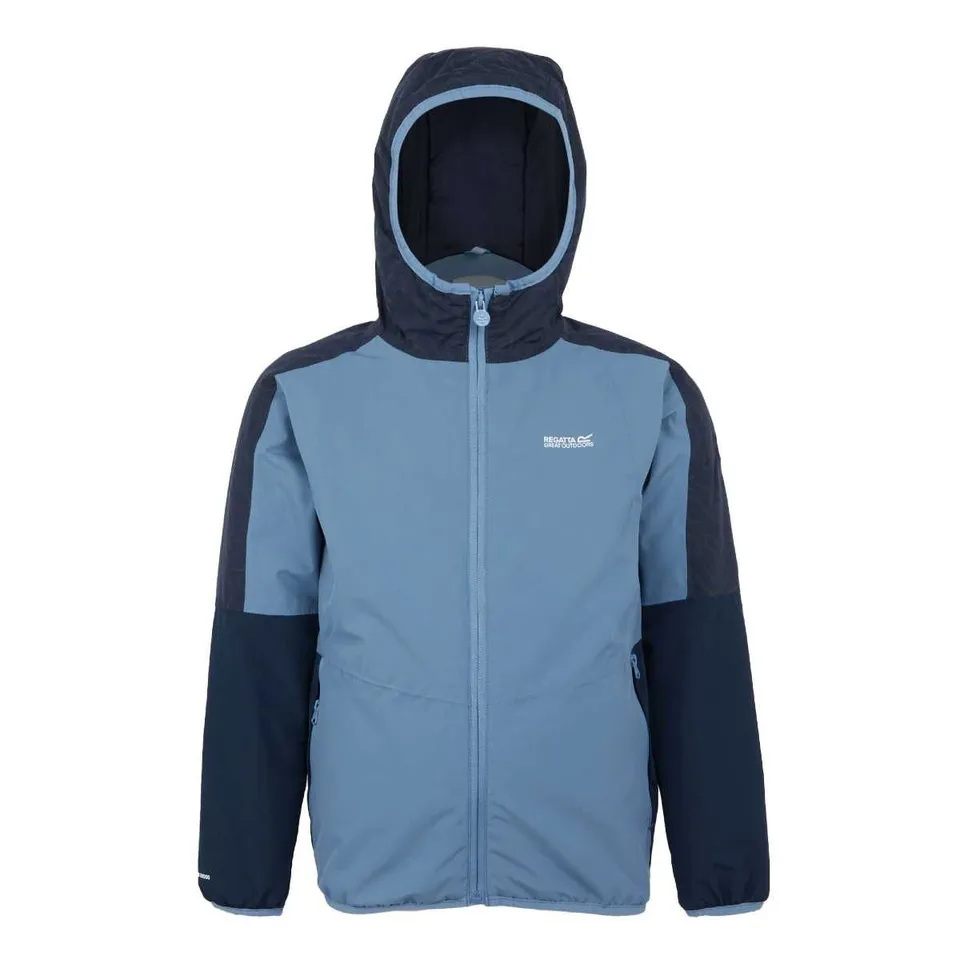 BRAND NEW REGATTA KID'S VOLCANICS VIII REFLECTIVE WATERPROOF JACKET IN CORONET BLUE/NAVY SIZE 14 YEARS