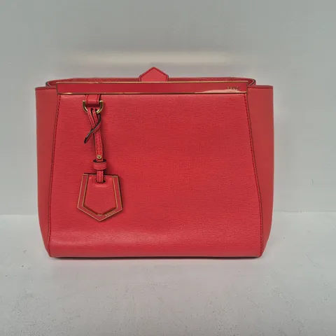 FENDI RED LEATHER HANDBAG
