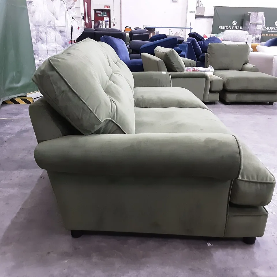 QUALITY BRITISH MANUFACTURED DESIGNER THE LOUNGE CO. BRONWYN 4 STR WOO160 WOODLAND MOSS /VSW/FB