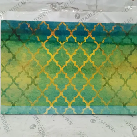 BOXED LATITUDE RUN ALAKRAN GRAPHIC ART ON WRAPPED CANVAS