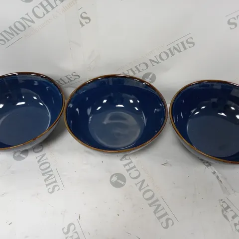 REACTIVE BLUE SET OF 3 BOWLS 16.5CM 