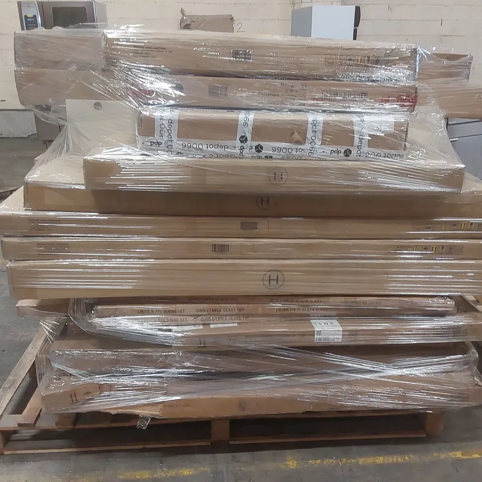 PALLET CONTAINING A VERY LARGE QUANTITY OF ASSORTED FURNITURE PARTS INCLUDING: WARDROBE AND BED PARTS ECT