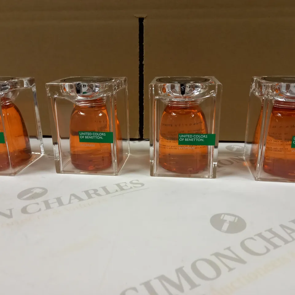 LOT OF APPROX 4 UNITED COLORS OF BENETTON WOMAN EAU DE TOILETTE SPRAY - 75ML