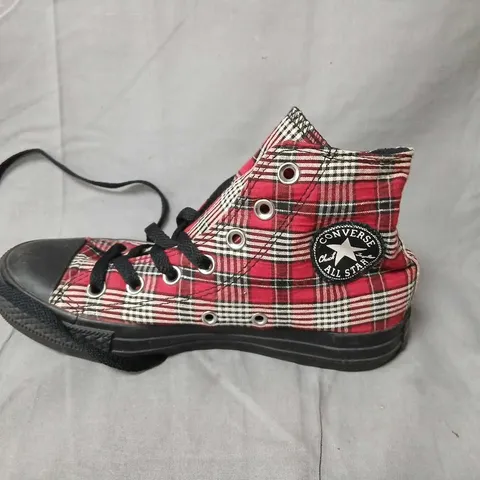 CONVERSE ALL STAR PLAID HIGH-TOP SNEAKERS – UNISEX, UK 4 / EU 36.5