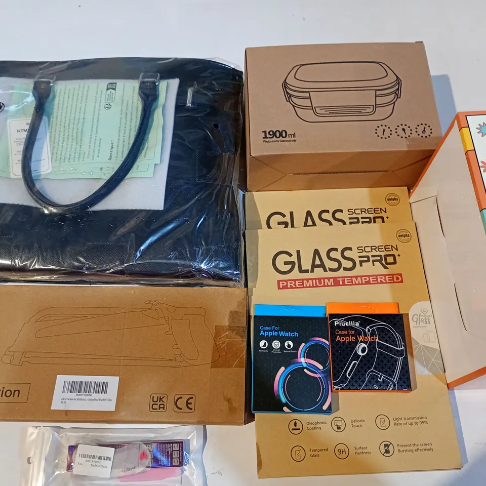 PALLET CONTAINING 8 BOXES OF ASSORTED HOUSEHOLD ITEMS TO INCLUDE LOCK BOXES, FIDGET TOYS, SCREEN PROTECTORS AND HANDBAGS