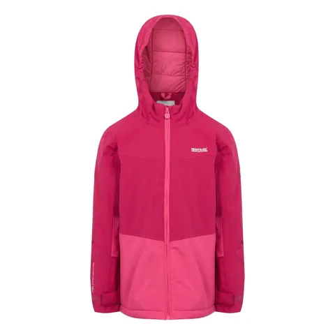 BRAND NEW REGATTA KIDS' HIGHTON V PADDED JACKET - DEEP PINK/HOT PINK SIZE UK 13 YEARS
