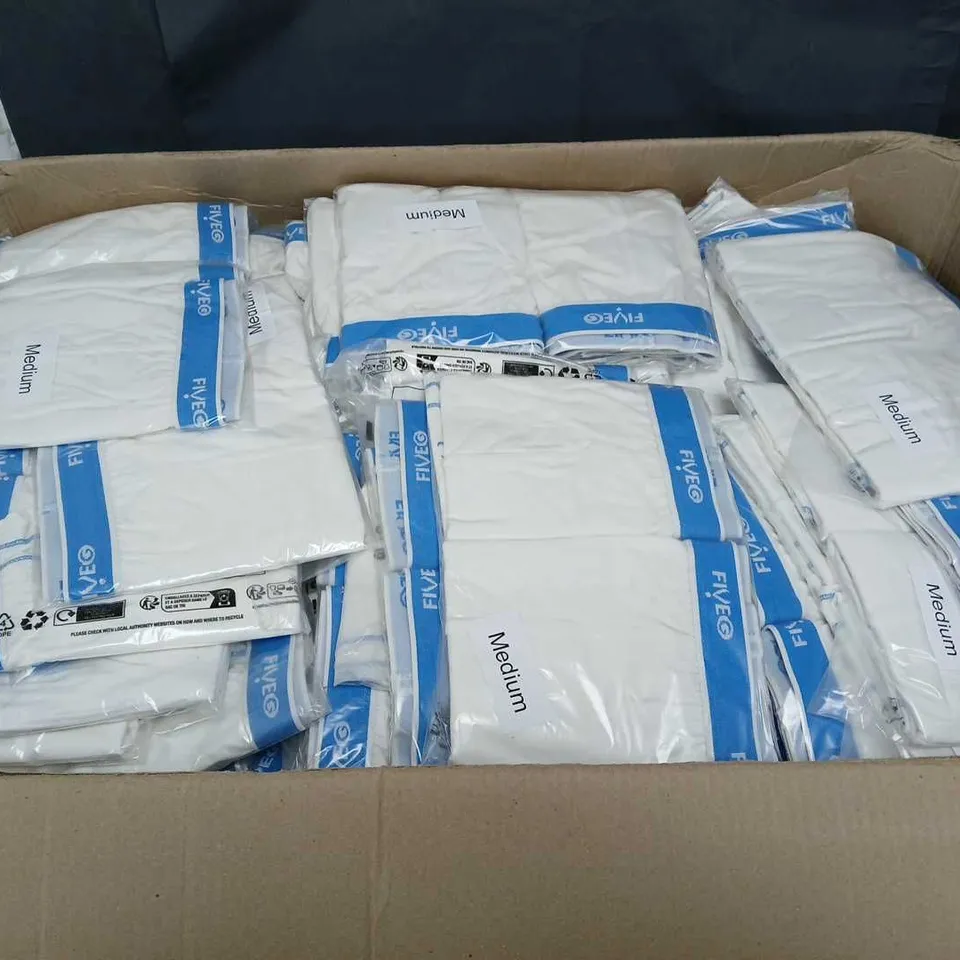 APPROXIMATELY 80 PACKS OF FIVE G WHITE LARGE BOXERS - COLLECTION ONLY 