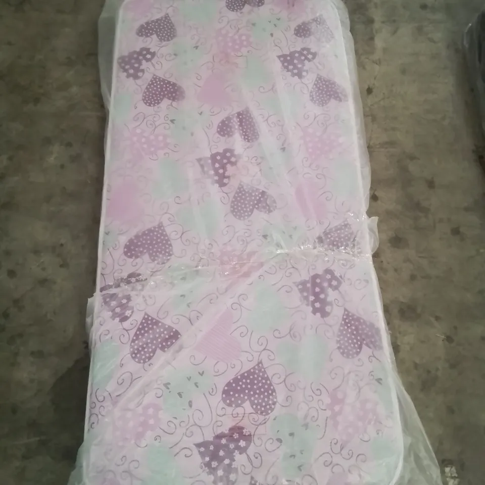 QUALITY BAGGED HYBRID MEMORY NATURAL FOAM SINGLE PINK HEART DESIGN MATTRESS 