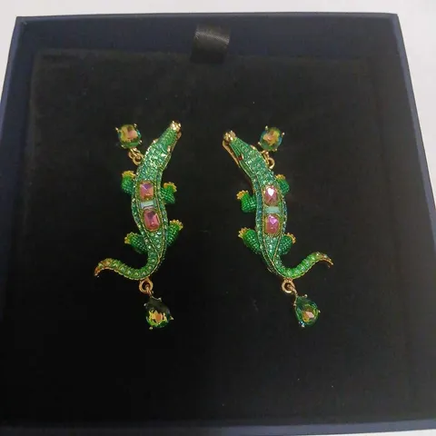 BUTLER & WILSON CROCODILE EARRINGS 