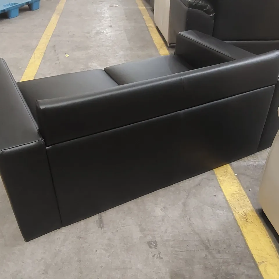 QUALITY DESIGNER 2-SEATER FAUX LEATHER SOFA 