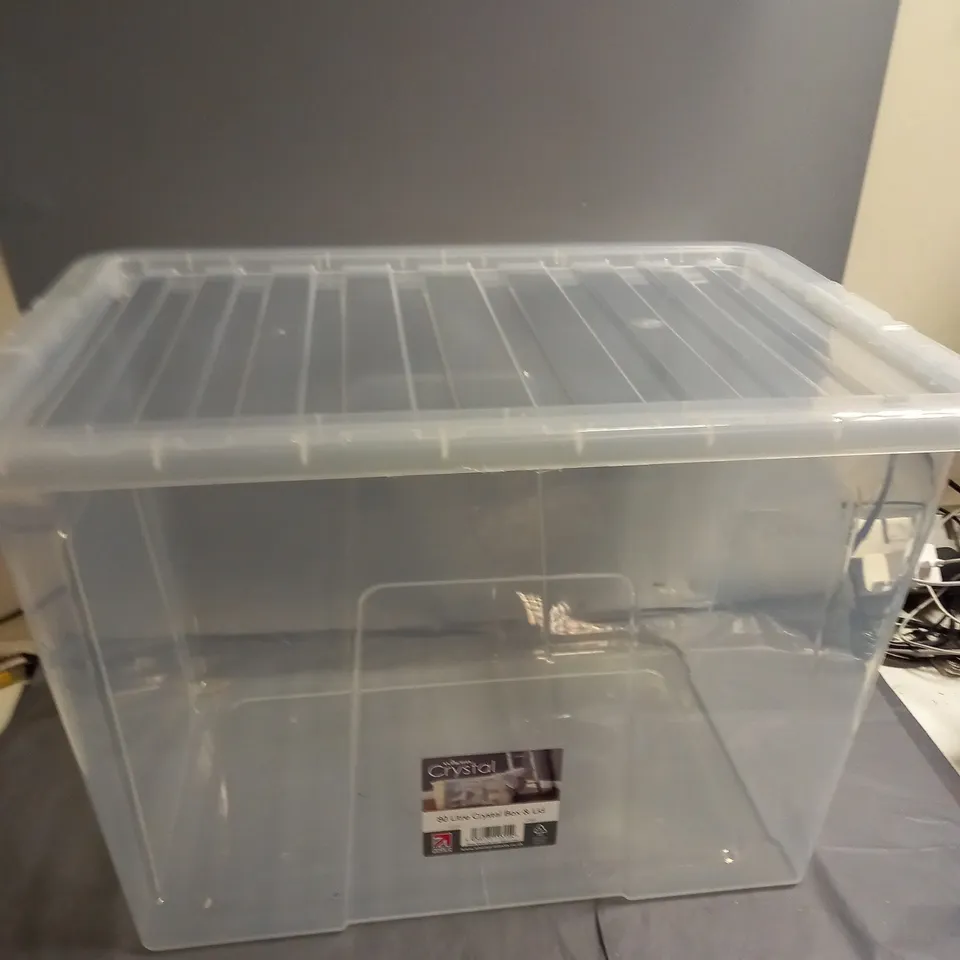 CRYSTAL 80L CLEAR BOX & LID