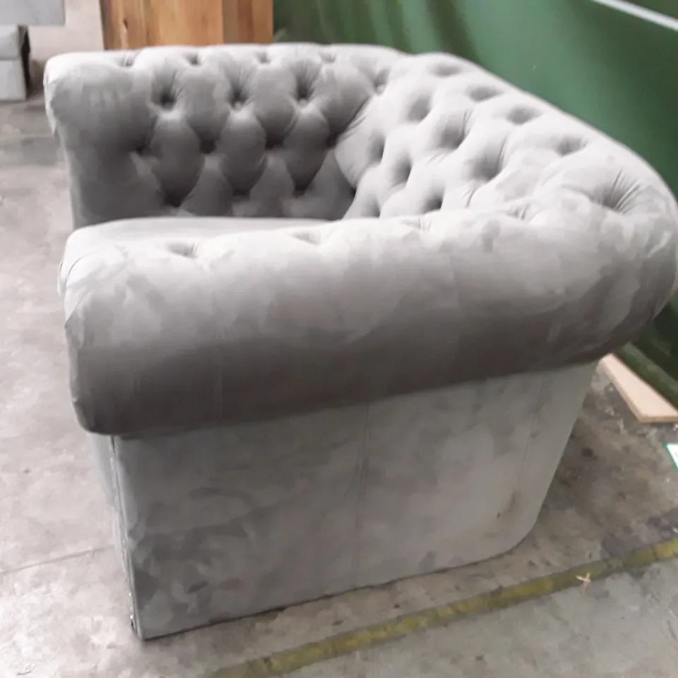 QUALITY DESIGNER ARMCHAIR - GREY FABRIC