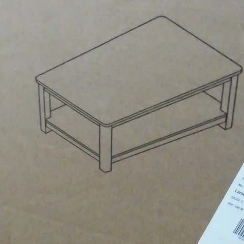 BOXED LARSON COMPACT COFFEE TABLE IN WHITE - H40 X W100 X D60 CM 