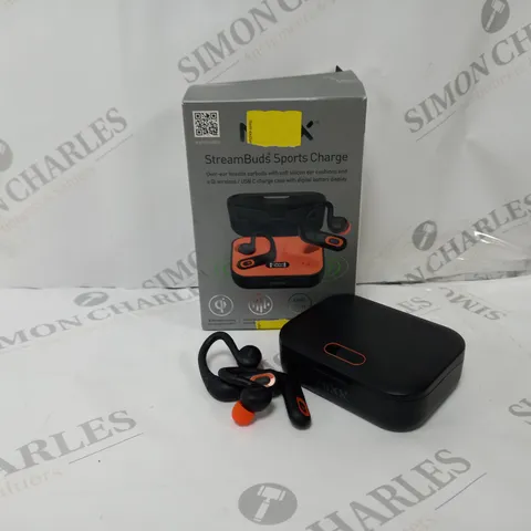 BOXED MIXX STREAMBUDS SPORTS CHARGE OVER-EAR FLEXIBLE EARBUDS
