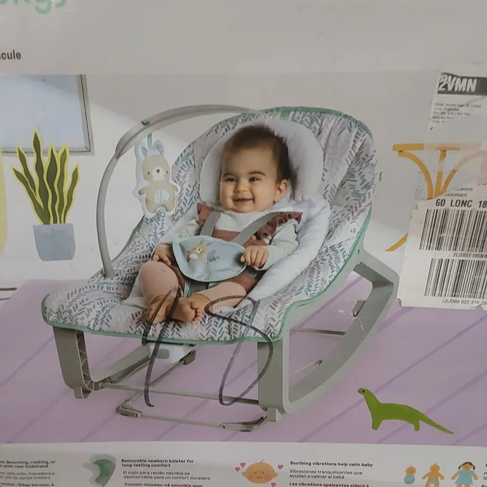 BOXED KEEP COSY BABY BOUNCE & ROCK SEAT - PINK