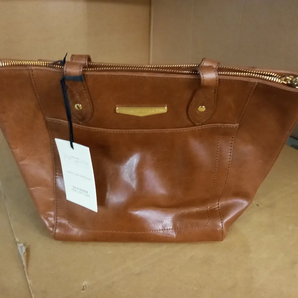 PURE LUXURIES LUXURY LEATHERGOODS BROWN BAG