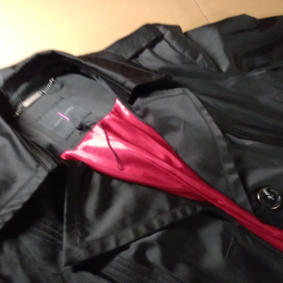 JASPER CONRAN BUTTON UP BLACK COAT - 14