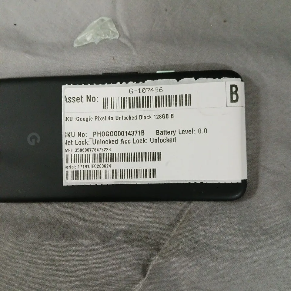 GOOGLE PIXEL 4A SMARTPHONE - BLACK, 128GB, UNLOCKED