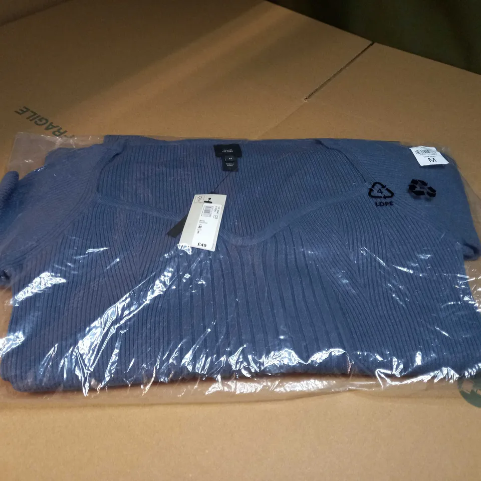 PACKAGED RIVER ISLAND SLATE BLUE DAYWEAR DRESS - MEDIUM
