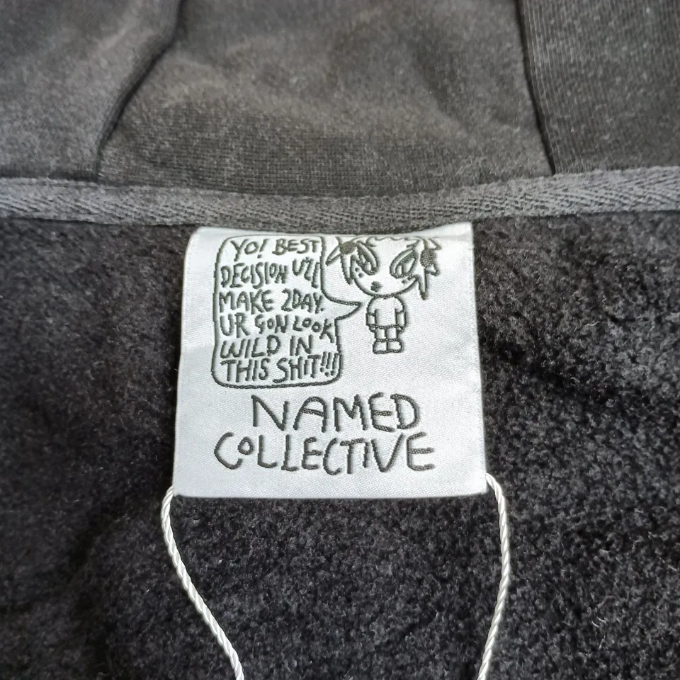 NAMED COLLECTIVE BLACK EMBELLISHED HOODIE JACKET – SIZE S/M (UK SMALL/MEDIUM)