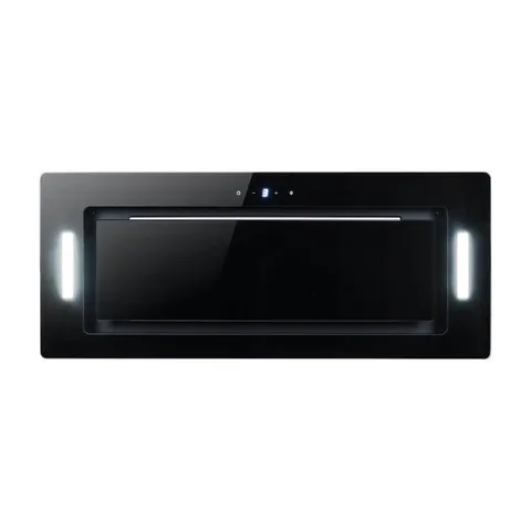 BOXED ELECTRIQ 72CM GLASS CANOPY COOKER HOOD - BLACK