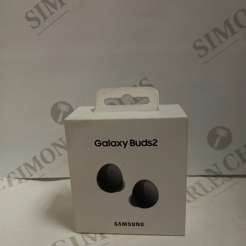 BOXED AND SEALED PAIR OF SAMSUNG GALAXY BUDS2 WIRELESS EARPHONES - BLACK