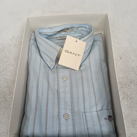 GANT REG CLASSIC OXFORD STRIPE SHIRT – SKY BLUE, SIZE M