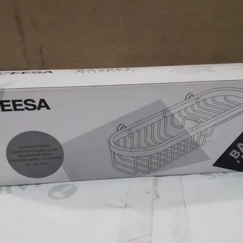 BOXED GEESA SMALL COMBINATION CHROME SHOWER BASKET
