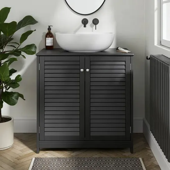 Lot 426: BOXED NAUTICAL SINGLE VANITY UNIT - BLACK (1 BOX) - 5350208 ...