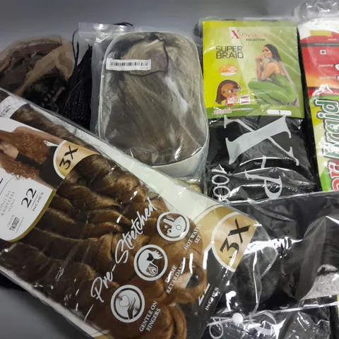 LOT OF APPROXIMATELY 16 ASSORTED HAIR PIECES