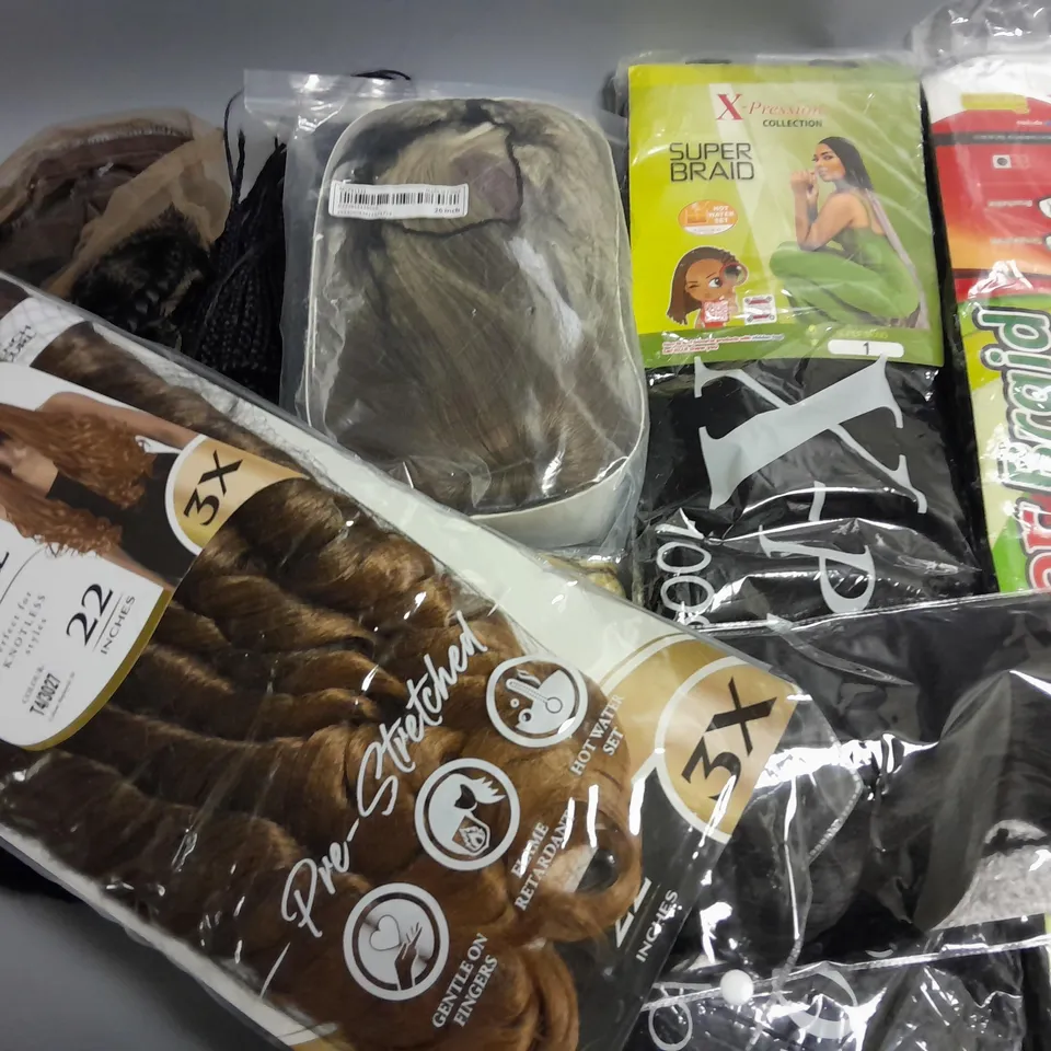 LOT OF APPROXIMATELY 16 ASSORTED HAIR PIECES