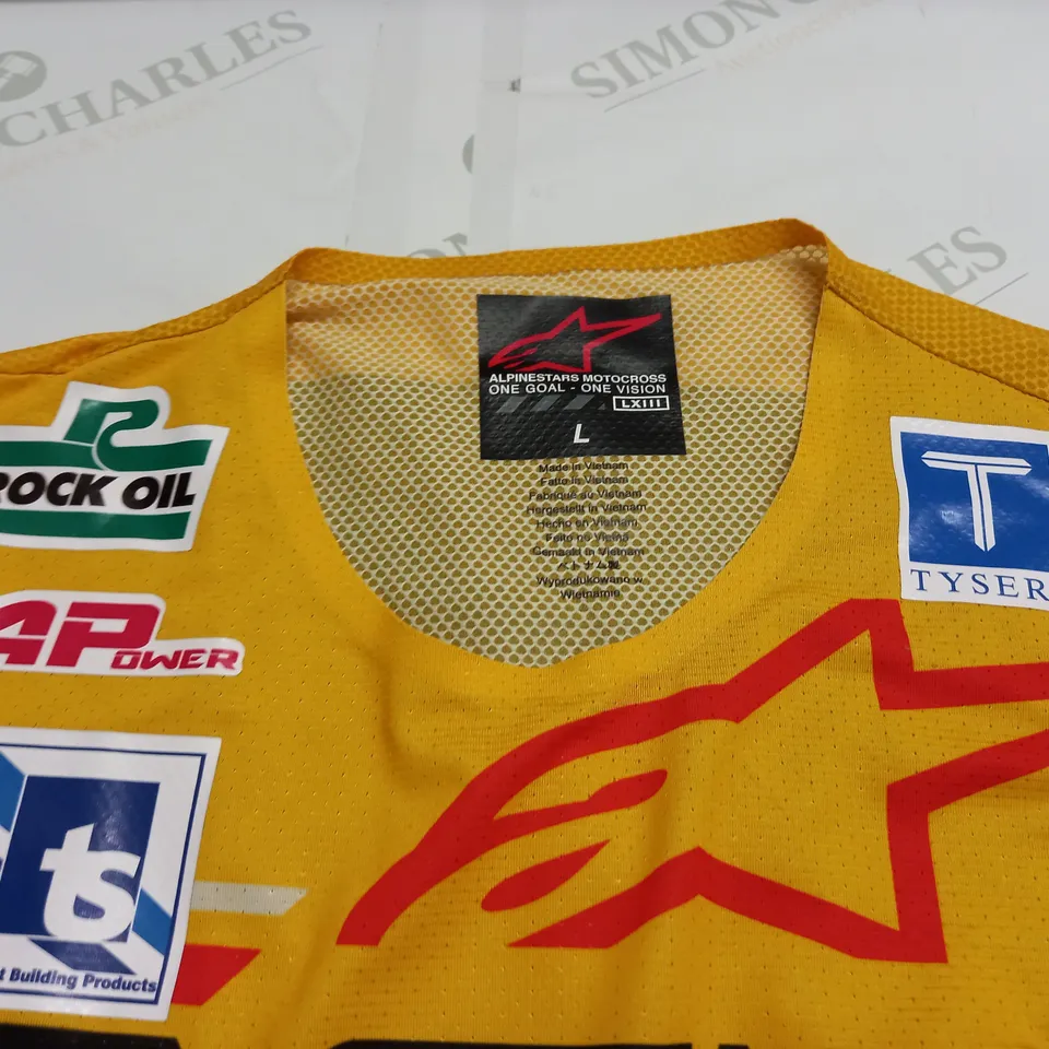 ALPINESTARS YELLOW MOTORCROSS JERSEY - L