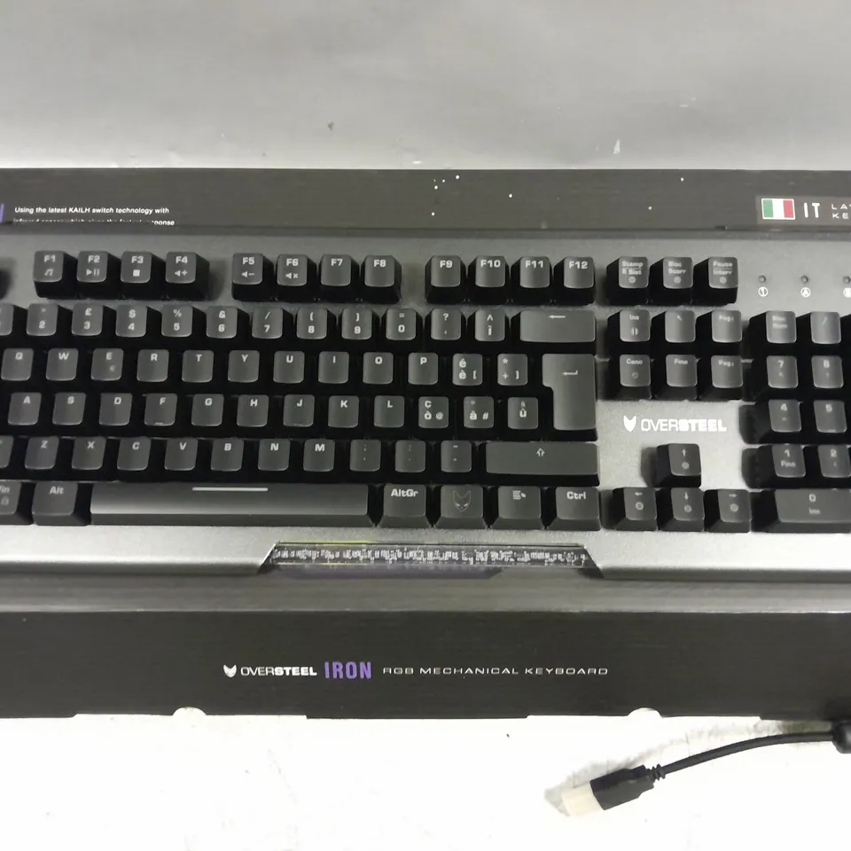 BOXED OVERSTEEL IRON RGB MECHANICAL KEYBOARD