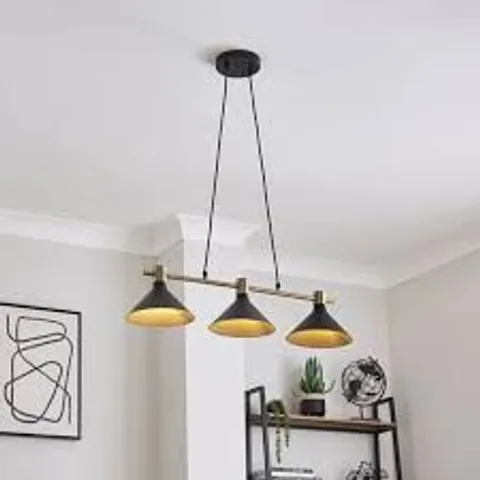 BOXED MORGAN INDUSTRIAL 3 LIGHT ADJUSTABLE DINER CEILING LIGHT
