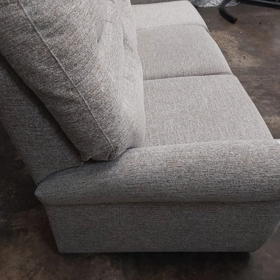 QUALITY BRITISH DESIGNER G PLAN HOLMES THREE SEATER SOFA DUCK EGG FABRIC 