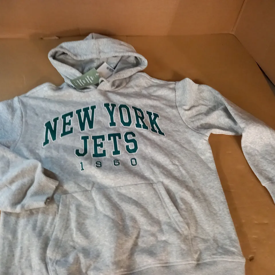 H&M NFL JETS GREY HOODIE - S