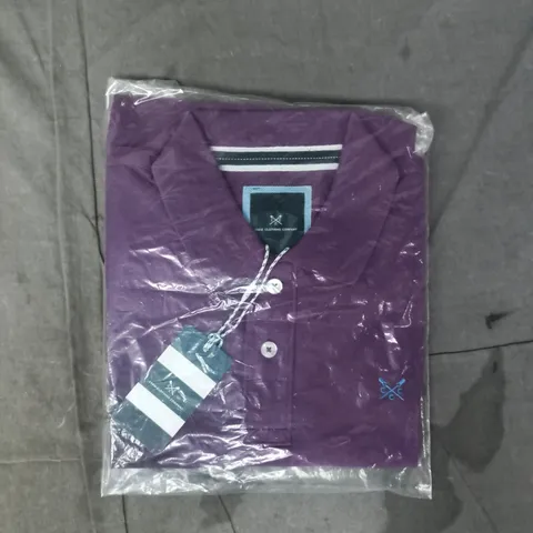 CREW CLOTHING COMPANY CLASSIC PIQUE POLO IN WINEBERRY SIZE SMALL