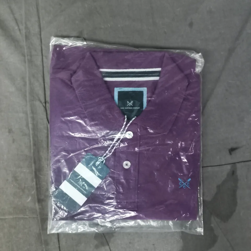 CREW CLOTHING COMPANY CLASSIC PIQUE POLO IN WINEBERRY SIZE SMALL