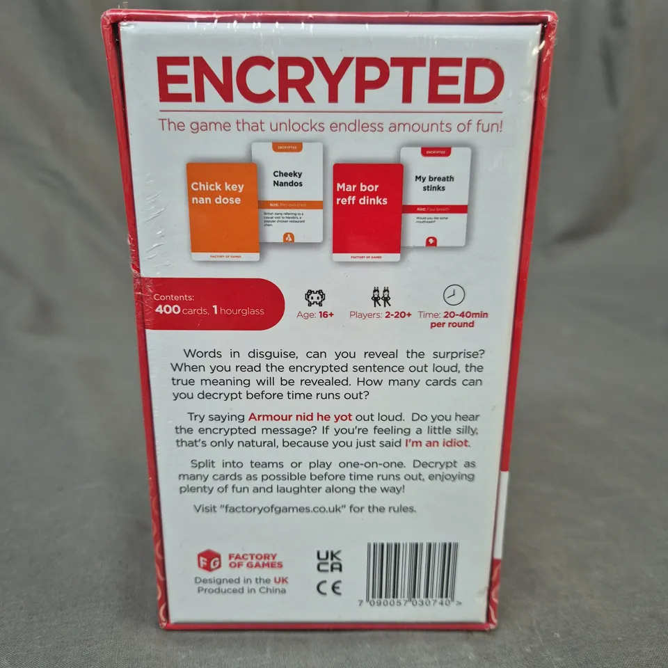 SEALED ENCRYPTED CARD GAME