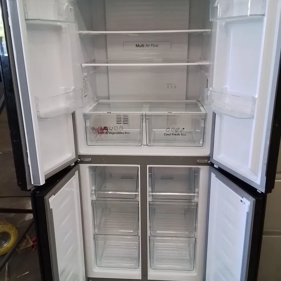 FRIDGEMASTER MQ79394EB 80CM CROSS DOOR, AMERICAN FRIDGE FREEZER - BLACK 