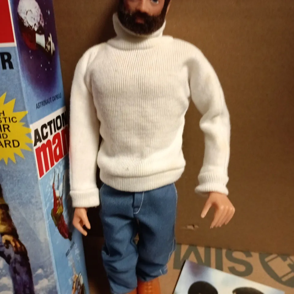ACTION MAN ADVENTURER FIGURE WITH ORIGINAL BOX AND MANUALS (12-INCH VINTAGE TOY)