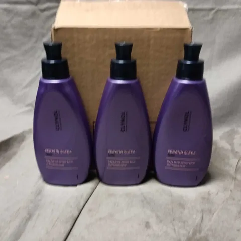 LOT OF 15 6-PACKS OF CLYNOL KERATIN SLEEK 150ML BLOW DRYING SERUMS - TOTAL 90 ITEMS