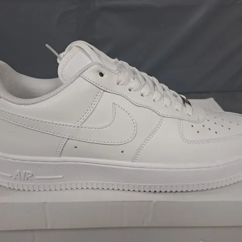 BOXED PAIR OF ADIDAS AIR FORCE 1 TRAINERS IN WHITE - UK 10