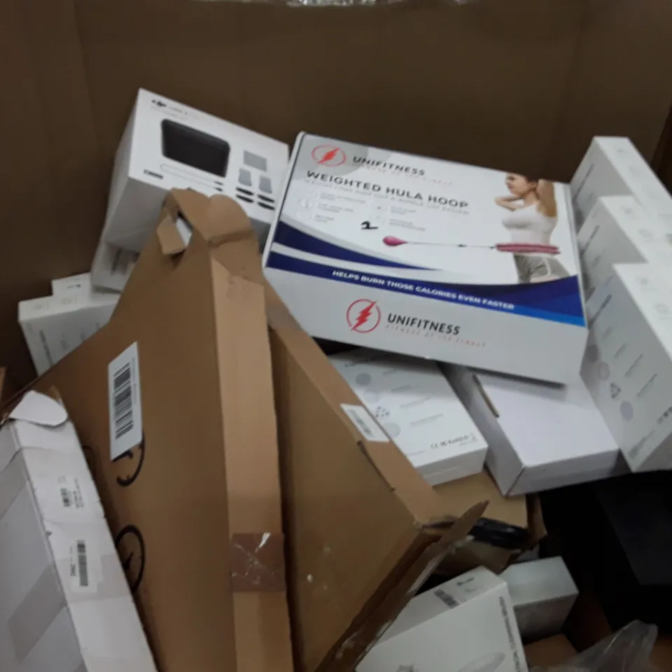 PALLET TO CONTAIN AN ASSORTMENT OF HOUSEHOLD ITEMS TO INCLUDE WALL CLOCKS, LED MONITOR, X BOX CONTROLLERS AND VINYL PLAYER ECT