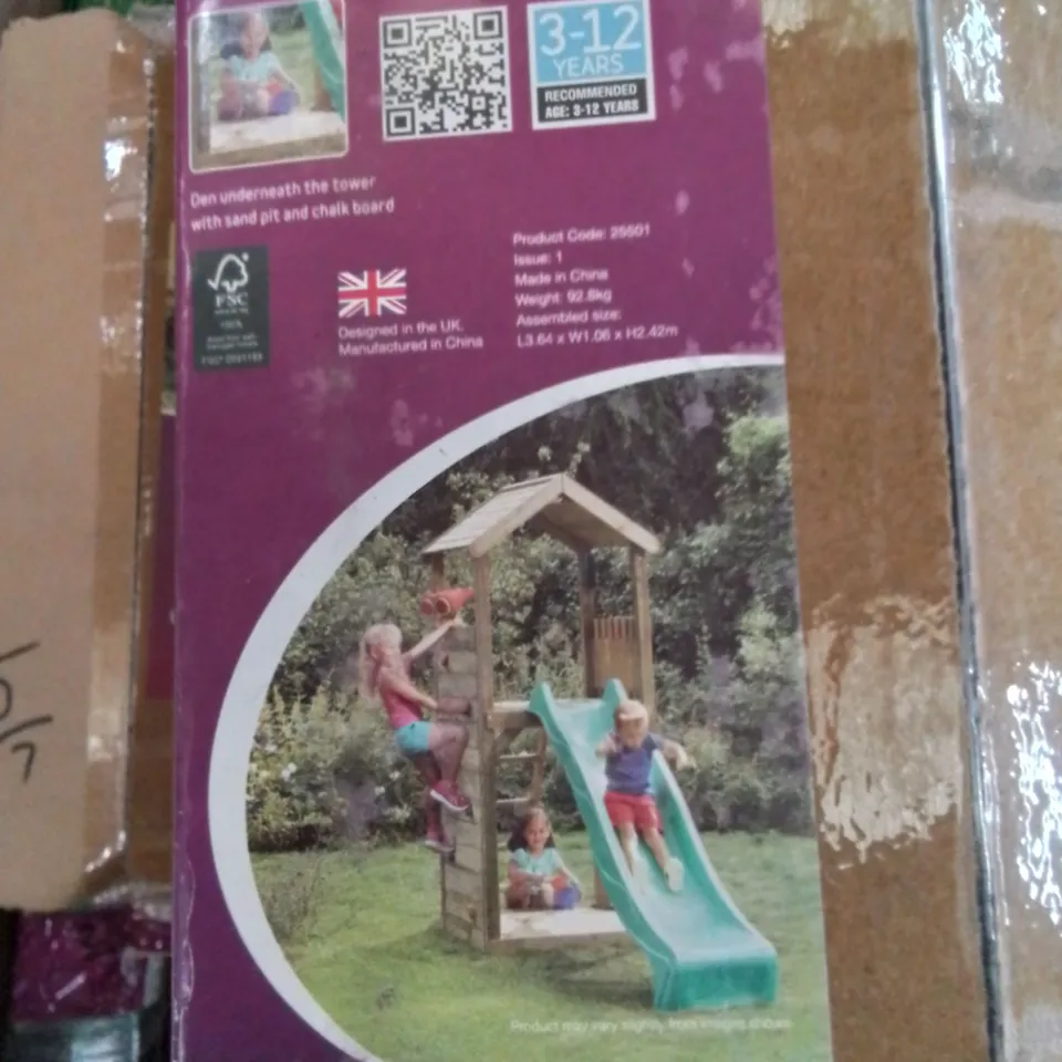 PLUM WOODEN LOOKOUT TOWER PLAYSET (7 BOXES/ITEMS)