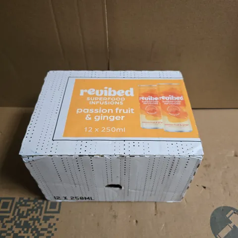 REVIBED PASSION FRUIT & GINGER INFUSIONS DRINKS  – 12 X 250ML 