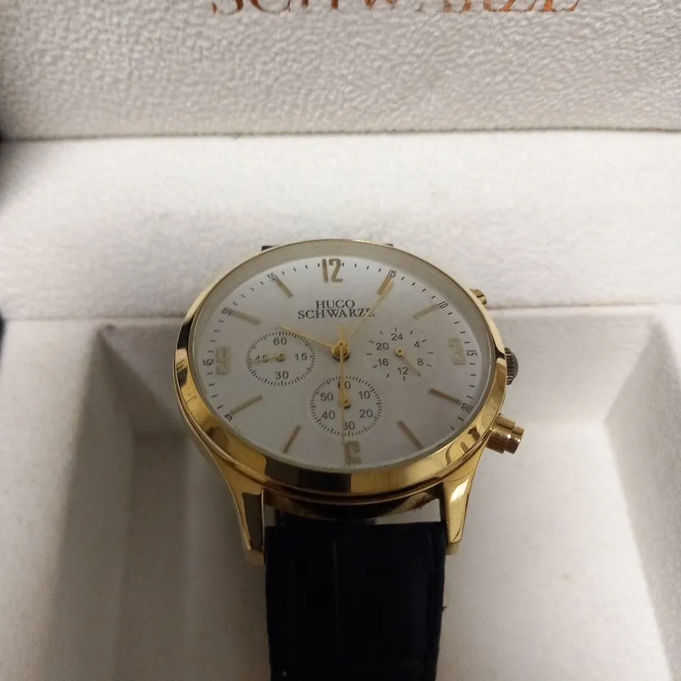 BOXED HUGO SCHWARZE WRIST WATCH 